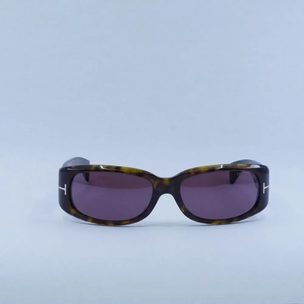 🕶️ New Tom Ford Corey FT1064 52S Sunglasses -Dark Havana Frame, Bordeaux Lenses - Picture 2 of 10